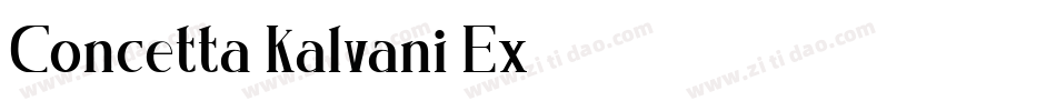 Concetta Kalvani Ex字体转换